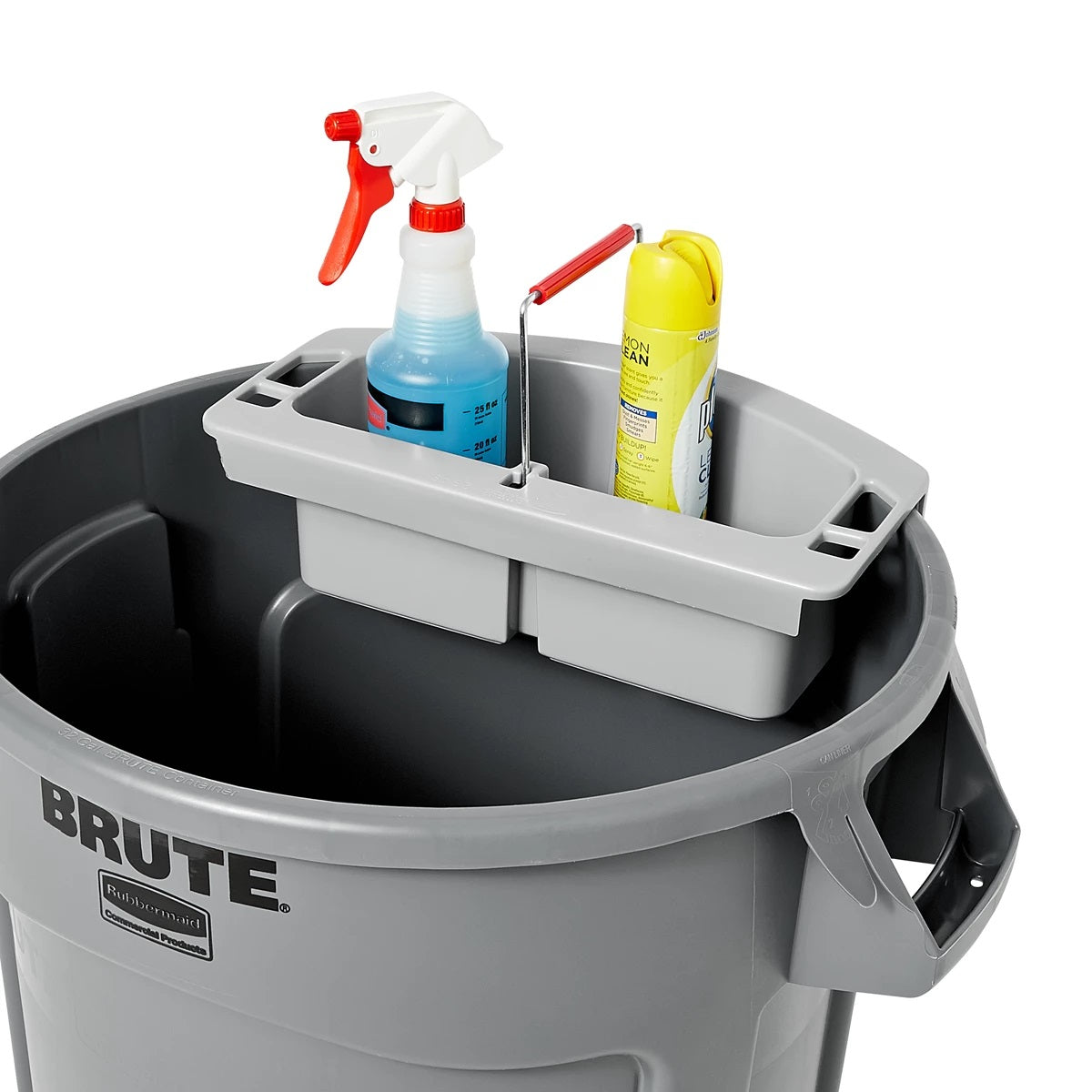 Rubbermaid FG264900GRAY BRUTE Plastic Maid Caddy / Cleaning Caddy 16"L x 9"W x 5"H - Gray