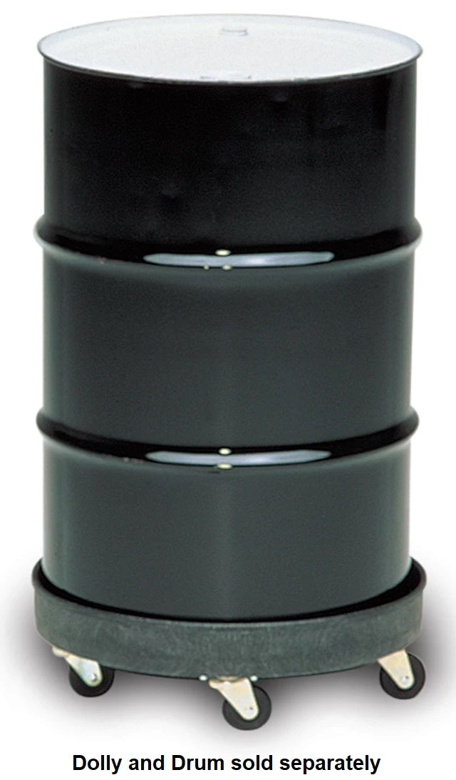 Rubbermaid FG265000BLA Round Plastic Universal Drum Trash Can Dolly with flat Center 24-3/8"D x 7-1/7"H - Black - 500 lb/Capacity