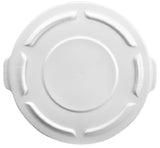 Rubbermaid FG265400WHT BRUTE Self-Draining Round Flat Lid for use with 55-Gallon Container - White