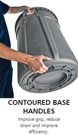 Rubbermaid FG265500RED Vented BRUTE Round Container 55 Gal. - Red