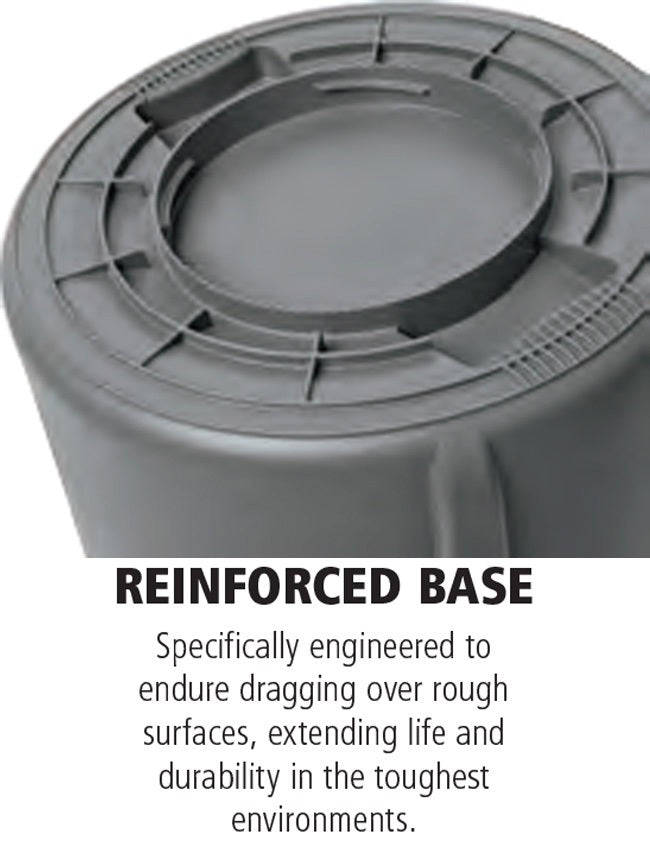 Rubbermaid FG265500RED Vented BRUTE Round Container 55 Gal. - Red