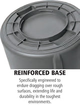 Rubbermaid FG265500RED Vented BRUTE Round Container 55 Gal. - Red