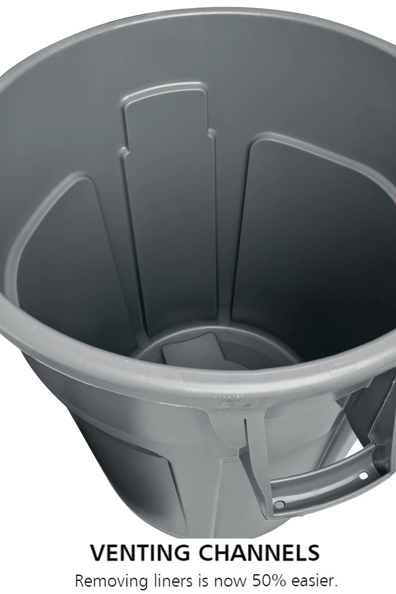 Rubbermaid FG265500RED Vented BRUTE Round Container 55 Gal. - Red