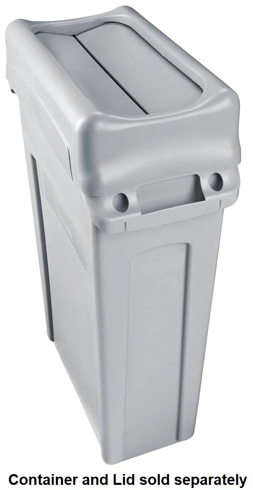 Rubbermaid FG267360BEIG Slim Jim Swing-Top Container Lid - Beige