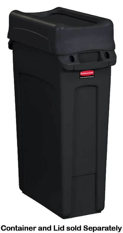 Rubbermaid FG267360BLA Slim Jim Swing-Top Container Lid - Black