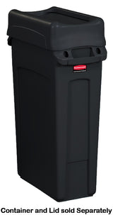 Rubbermaid FG267360BLA Slim Jim Swing-Top Container Lid - Black