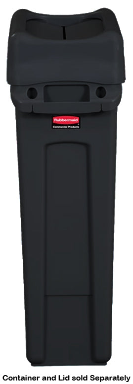Rubbermaid FG267360BLA Slim Jim Swing-Top Container Lid - Black