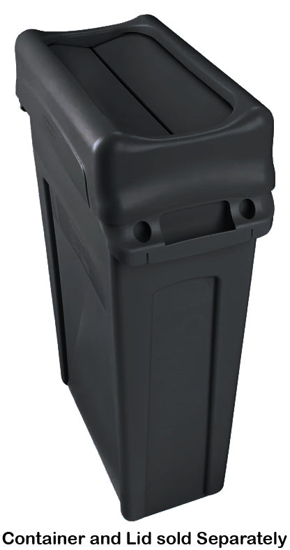 Rubbermaid FG267360BLA Slim Jim Swing-Top Container Lid - Black