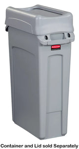 Rubbermaid FG267360GRAY Slim Jim Swing-Top Container Lid - Gray