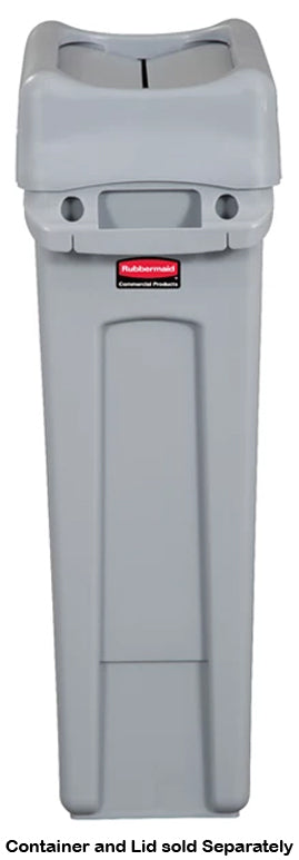 Rubbermaid FG267360GRAY Slim Jim Swing-Top Container Lid - Gray