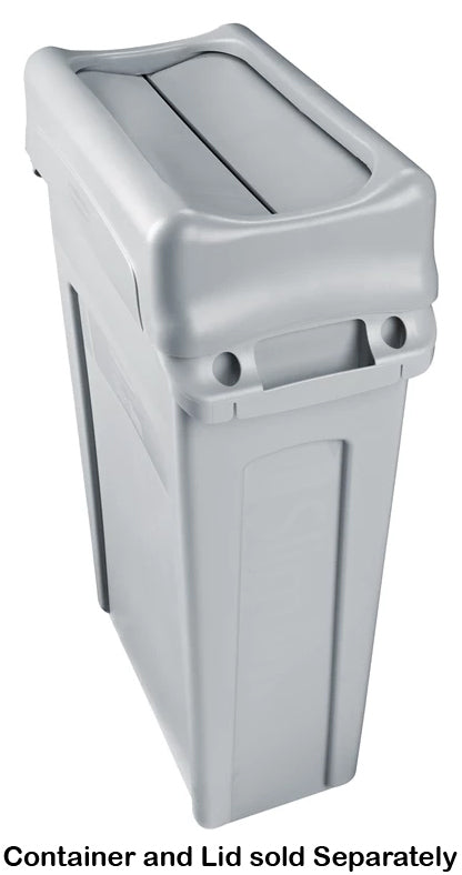 Rubbermaid FG267360GRAY Slim Jim Swing-Top Container Lid - Gray