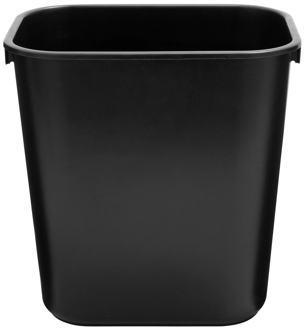 Rubbermaid FG295500BLA Small Rectangular Wastebasket / Trash Can 13 Qt. (3-1/4 Gal.) - Black