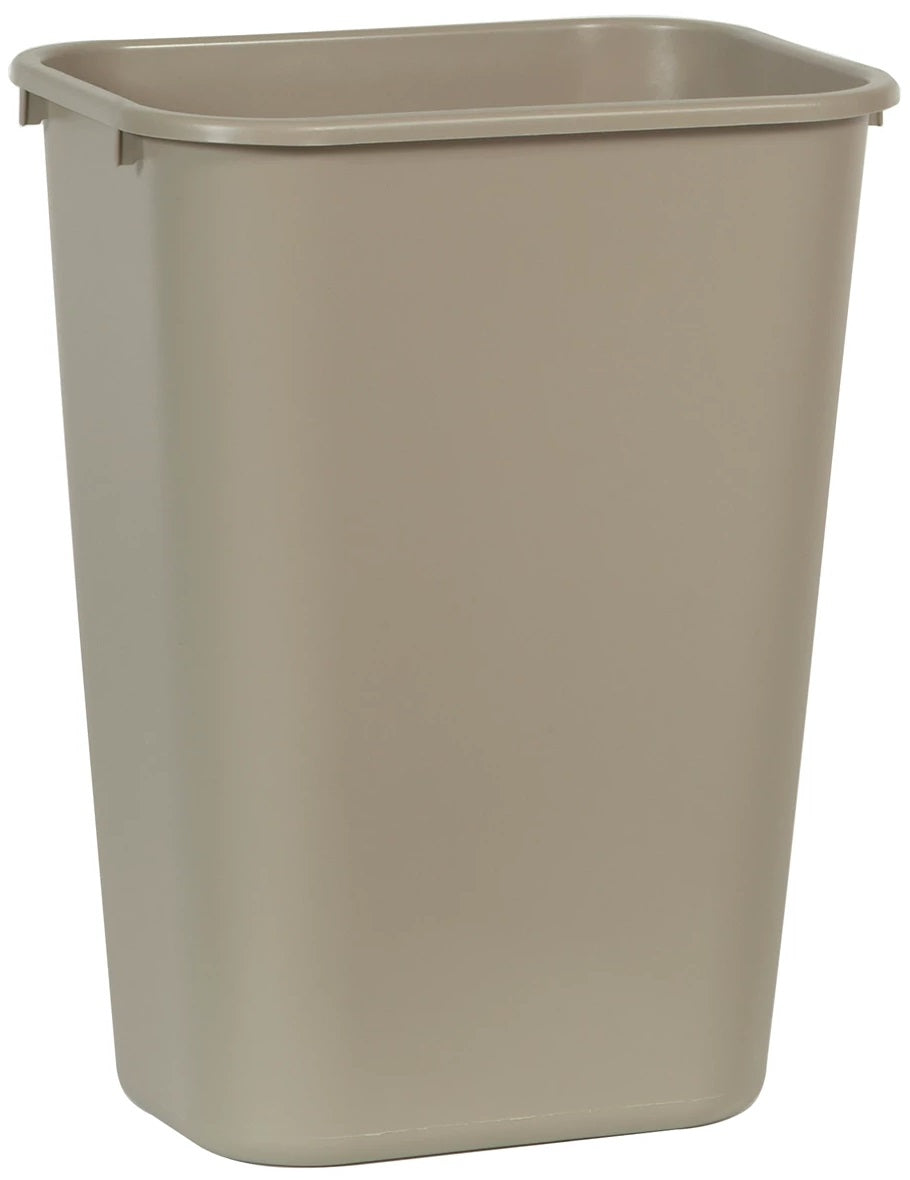 Rubbermaid FG295700BEIG Large Rectangular Wastebasket / Trash Can 44-1/4 Qt. (10-1/4 Gal.) - Beige