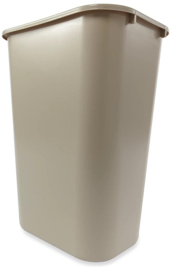 Rubbermaid FG295700BEIG Large Rectangular Wastebasket / Trash Can 44-1/4 Qt. (10-1/4 Gal.) - Beige