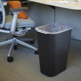 Rubbermaid FG295700BLA Large Rectangular Wastebasket / Trash Can 44-1/4 Qt. - Black