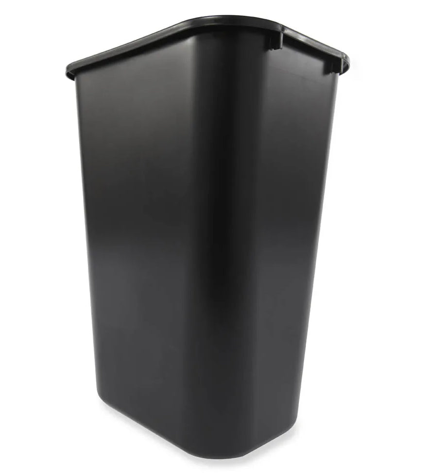 Rubbermaid FG295700BLA Large Rectangular Wastebasket / Trash Can 44-1/4 Qt. - Black