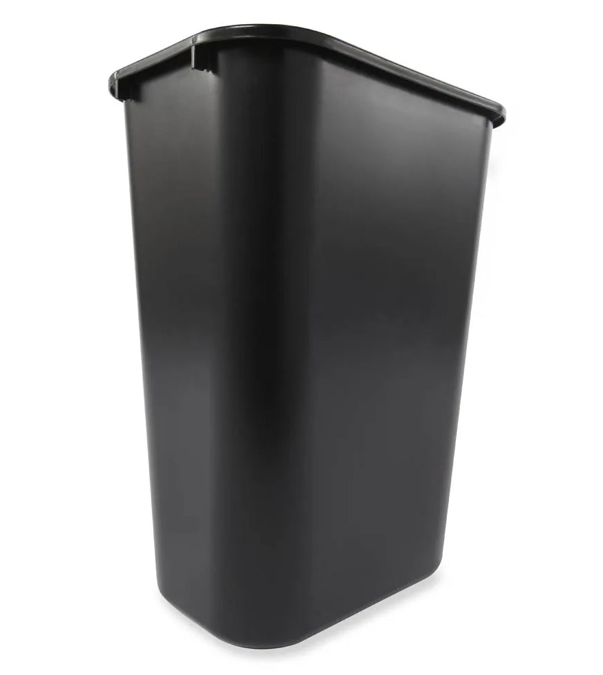 Rubbermaid FG295700BLA Large Rectangular Wastebasket / Trash Can 44-1/4 Qt. - Black