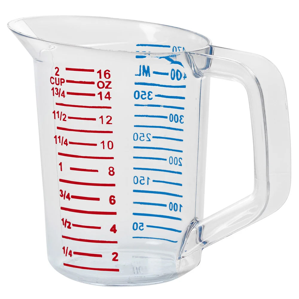 Rubbermaid FG321500CLR Bouncer Polycarbonate Plastic Measuring Cup - 1 Pint - Clear