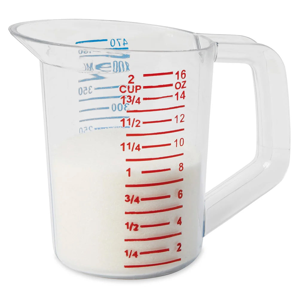 Rubbermaid FG321500CLR Bouncer Polycarbonate Plastic Measuring Cup - 1 Pint - Clear