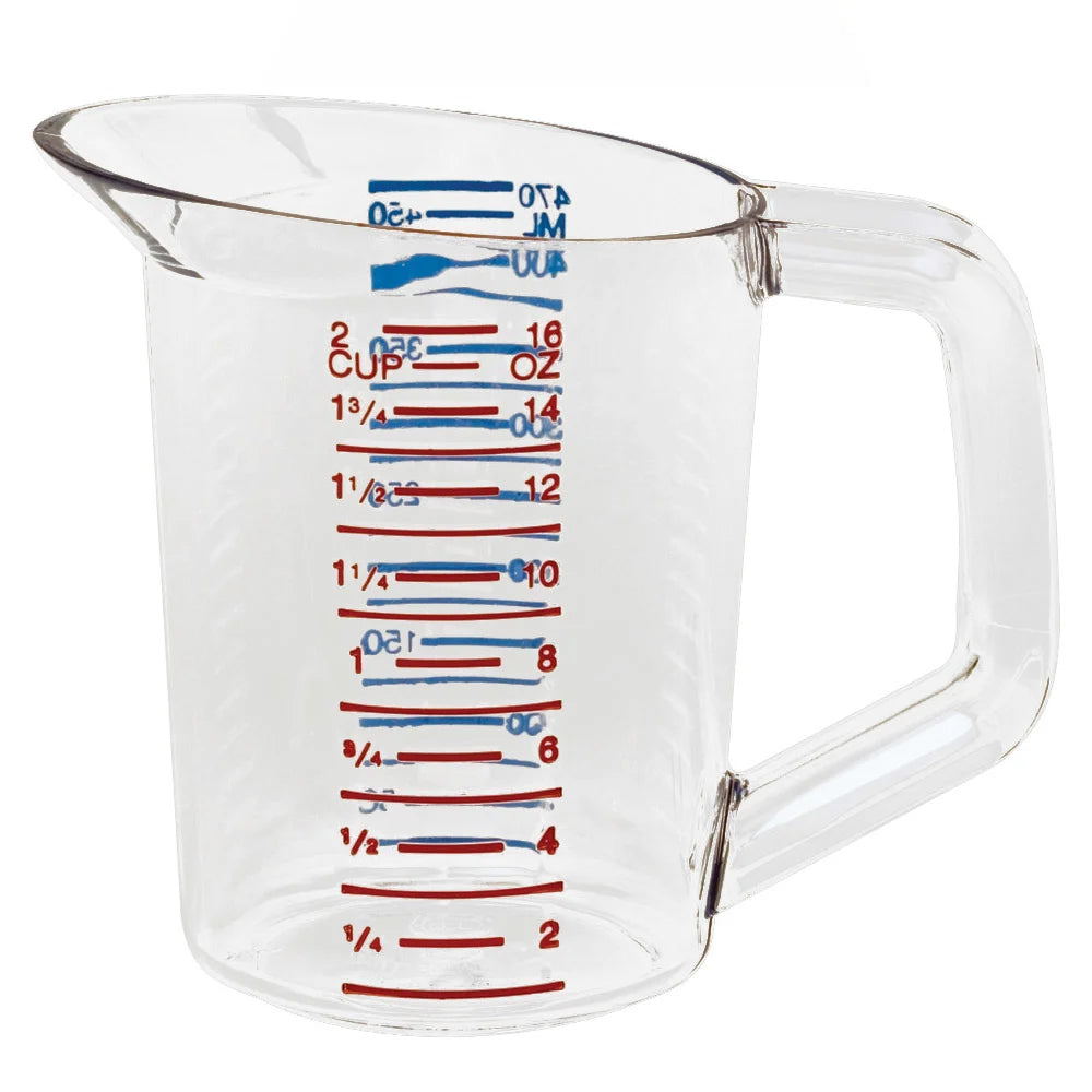 Rubbermaid FG321500CLR Bouncer Polycarbonate Plastic Measuring Cup - 1 Pint - Clear