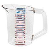 Rubbermaid FG321500CLR Bouncer Polycarbonate Plastic Measuring Cup - 1 Pint - Clear