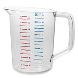 Rubbermaid FG321700CLR Bouncer Polycarbonate Plastic Measuring Cup - 2 Qt. - Clear