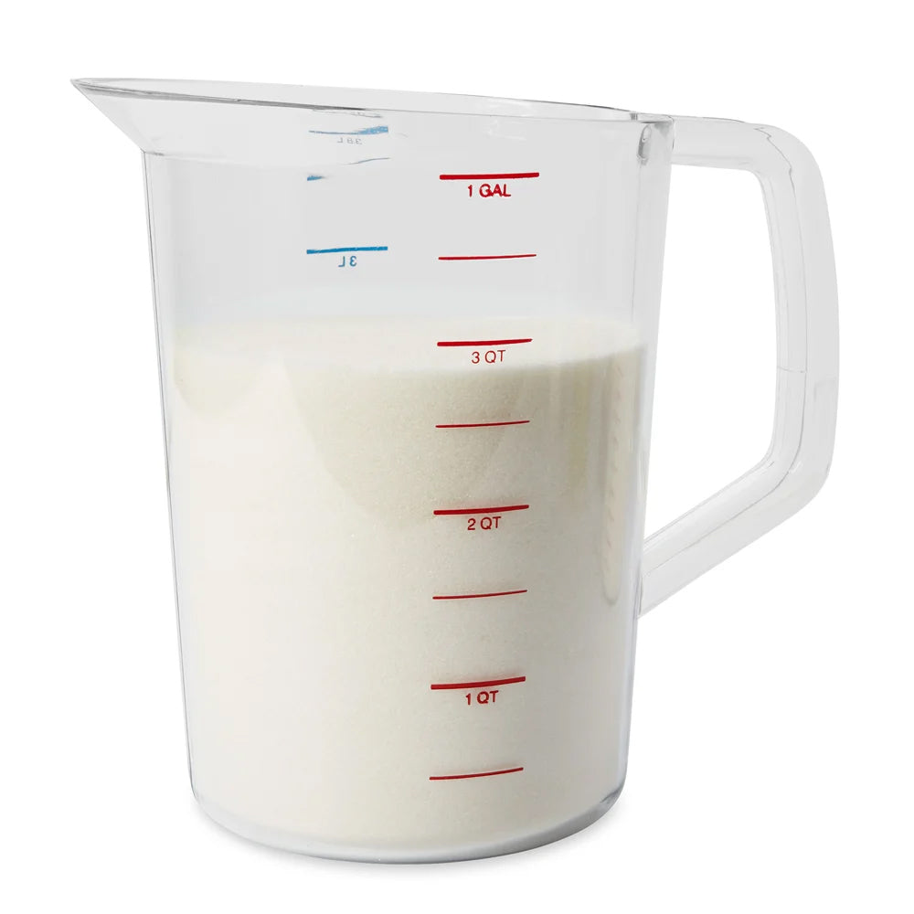 Rubbermaid FG321800CLR Bouncer Polycarbonate Plastic Measuring Cup - 4 Qt. - Clear
