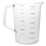 Rubbermaid FG321800CLR Bouncer Polycarbonate Plastic Measuring Cup - 4 Qt. - Clear