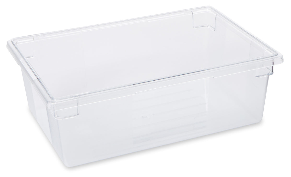 Rubbermaid FG330000CLR Polycarbonate Food / Tote Box 26" x 18" x 9"D - 12-1/2 Gal. - Clear