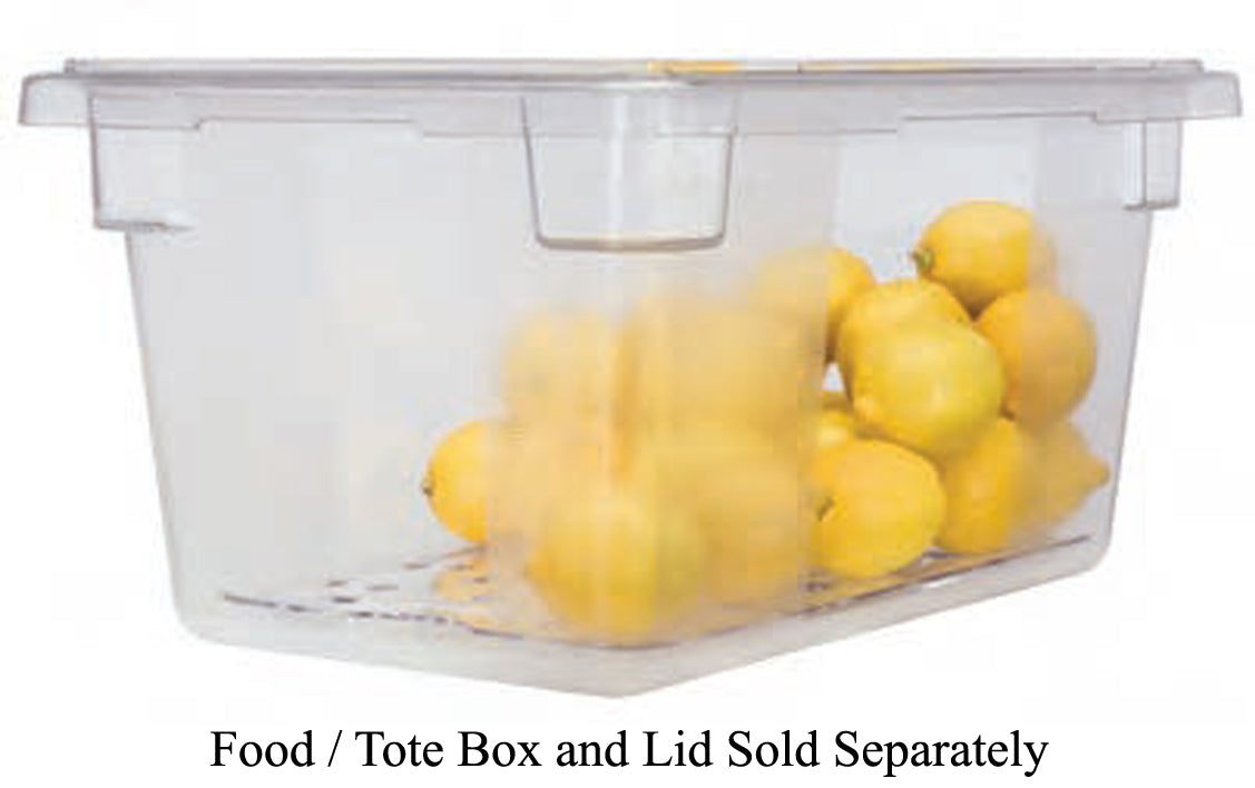 Rubbermaid FG330000CLR Polycarbonate Food / Tote Box 26" x 18" x 9"D - 12-1/2 Gal. - Clear