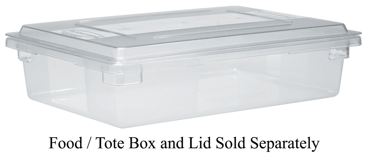 Rubbermaid FG330200CLR Polycarbonate Food / Tote Box Lid 26" x 18" - Clear