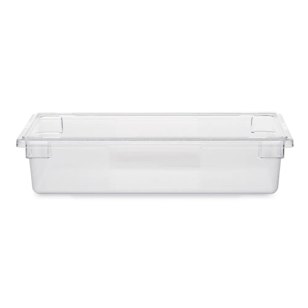 Rubbermaid FG330800CLR Polycarbonate Food / Tote Box 26" x 18" x 6"D - 8-1/2 Gal. - Clear