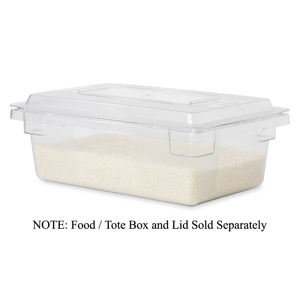 Rubbermaid FG330900CLR Polycarbonate Food / Tote Box 18" x 12" x 6"D - 3-1/2 Gal. - Clear