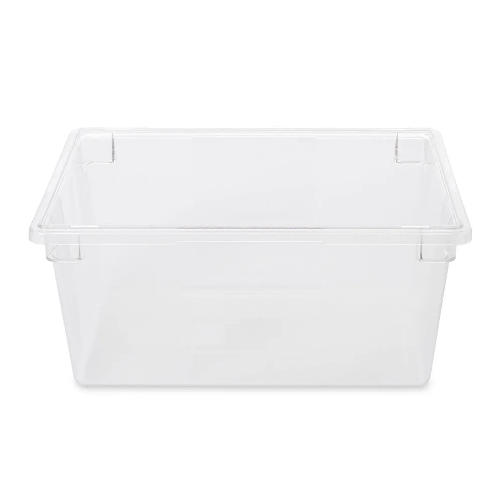 Rubbermaid FG332800CLR Polycarbonate Food / Tote Box 26" x 18" x 12"D - 16-1/2 Gal. - Clear