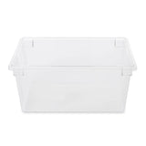 Rubbermaid FG332800CLR Polycarbonate Food / Tote Box 26" x 18" x 12"D - 16-1/2 Gal. - Clear