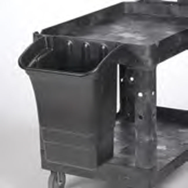 Rubbermaid FG335388BLA Utility / Service / Bus Cart Refuse Bin 8 gal. - Black