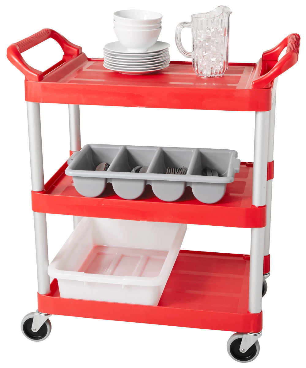 Rubbermaid FG336200GRAY Plastic 4-Compartment Cutlery Bin - Gray