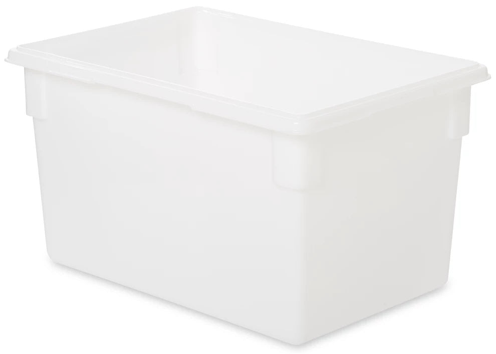 Rubbermaid FG350100WHT Polyethylene Food / Tote Box 26" x 18" x 15"D - 21-1/2 Gal. - White
