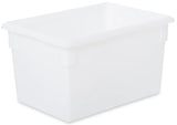 Rubbermaid FG350100WHT Polyethylene Food / Tote Box 26" x 18" x 15"D - 21-1/2 Gal. - White