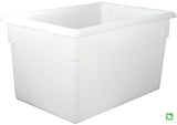 Rubbermaid FG350100WHT Polyethylene Food / Tote Box 26" x 18" x 15"D - 21-1/2 Gal. - White