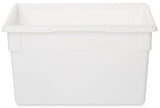 Rubbermaid FG350100WHT Polyethylene Food / Tote Box 26" x 18" x 15"D - 21-1/2 Gal. - White