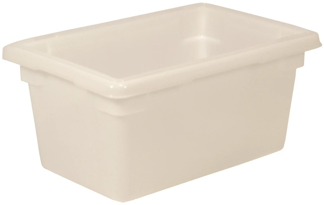 Rubbermaid FG350400WHT Polyethylene Food / Tote Box 18" x 12" x 9"D - 5 Gal. - White