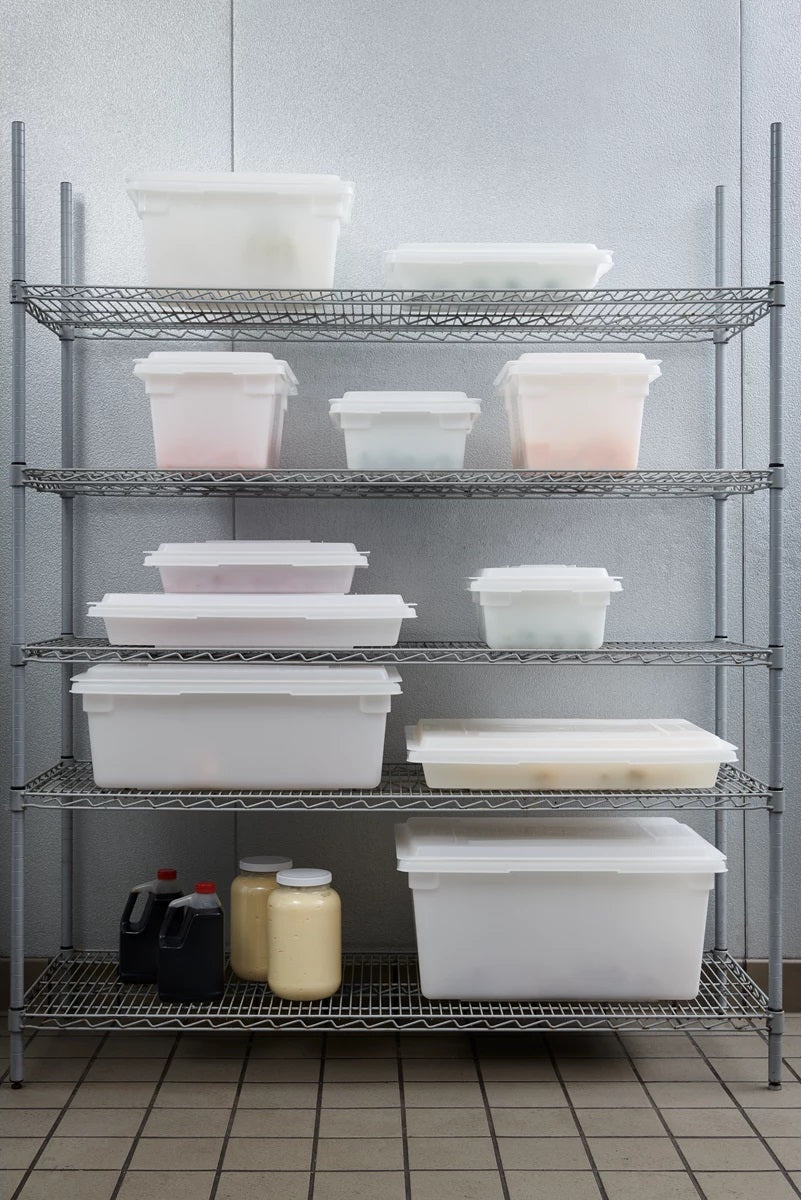 Rubbermaid FG350400WHT Polyethylene Food / Tote Box 18" x 12" x 9"D - 5 Gal. - White