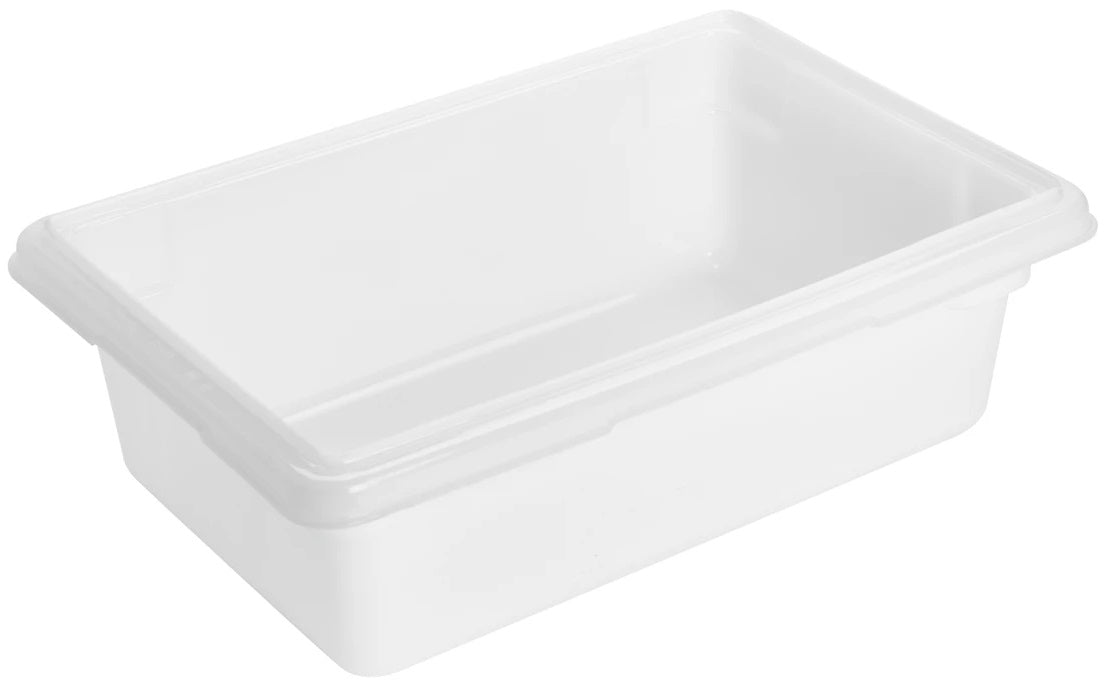 Rubbermaid FG350900WHT Polyethylene Food / Tote Box 18" x 12" x 6"D - 3-1/2 Gal. - White