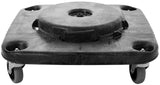 Rubbermaid FG353000BLA BRUTE Plastic Square Trash Can Dolly 17-1/4" - Black - 250 lb Capacity - for 3526 and 3536 Containers