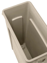 Rubbermaid FG354060BEIG Vented Slim Jim Rectangular Waste Container / Trash Can 23 Gal. - Beige