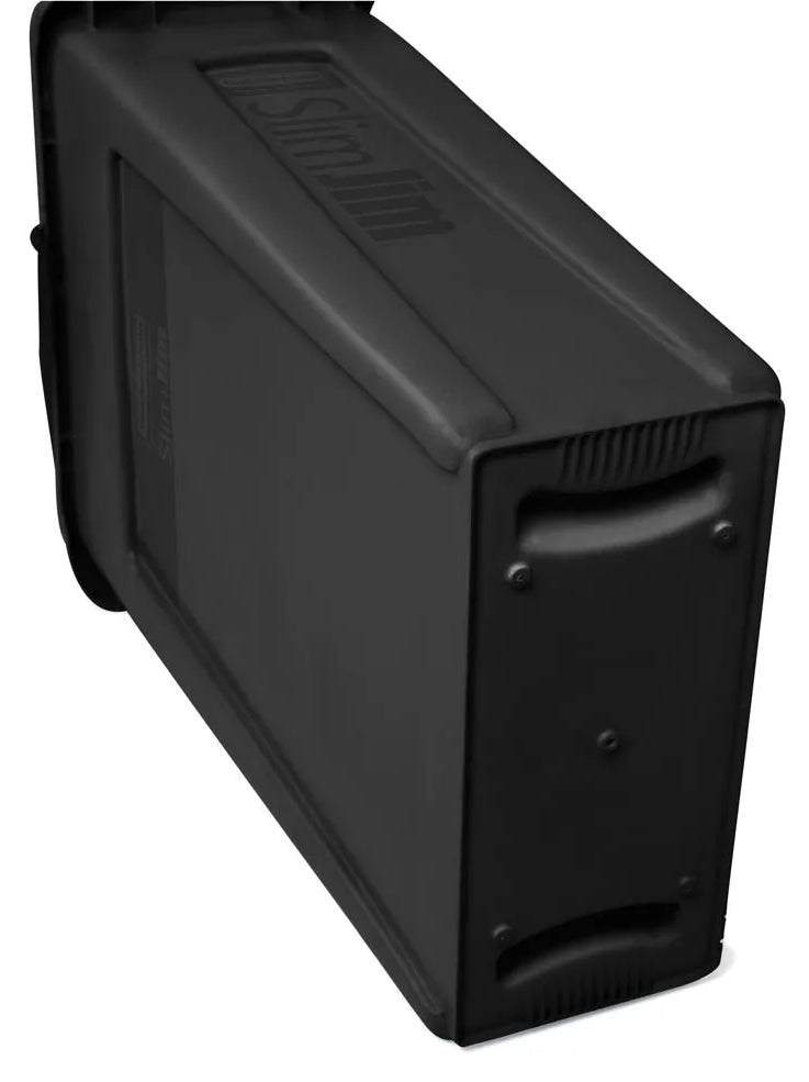 Rubbermaid FG354060BLA Vented Slim Jim Rectangular Waste Container / Trash Can 23 Gal. - Black
