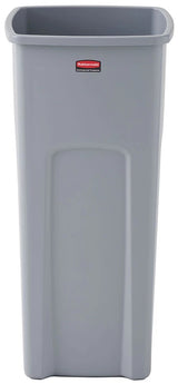 Rubbermaid FG356988GRAY Untouchable Square Container / Trash Can 23 Gal. - Gray