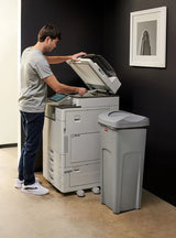 Rubbermaid FG356988GRAY Untouchable Square Container / Trash Can 23 Gal. - Gray