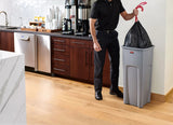 Rubbermaid FG356988GRAY Untouchable Square Container / Trash Can 23 Gal. - Gray